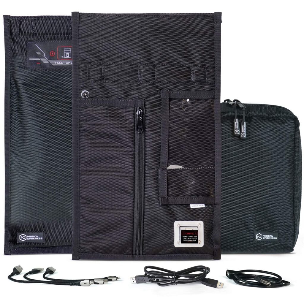 Mission Darkness Charge & Shield Faraday Phone Bag